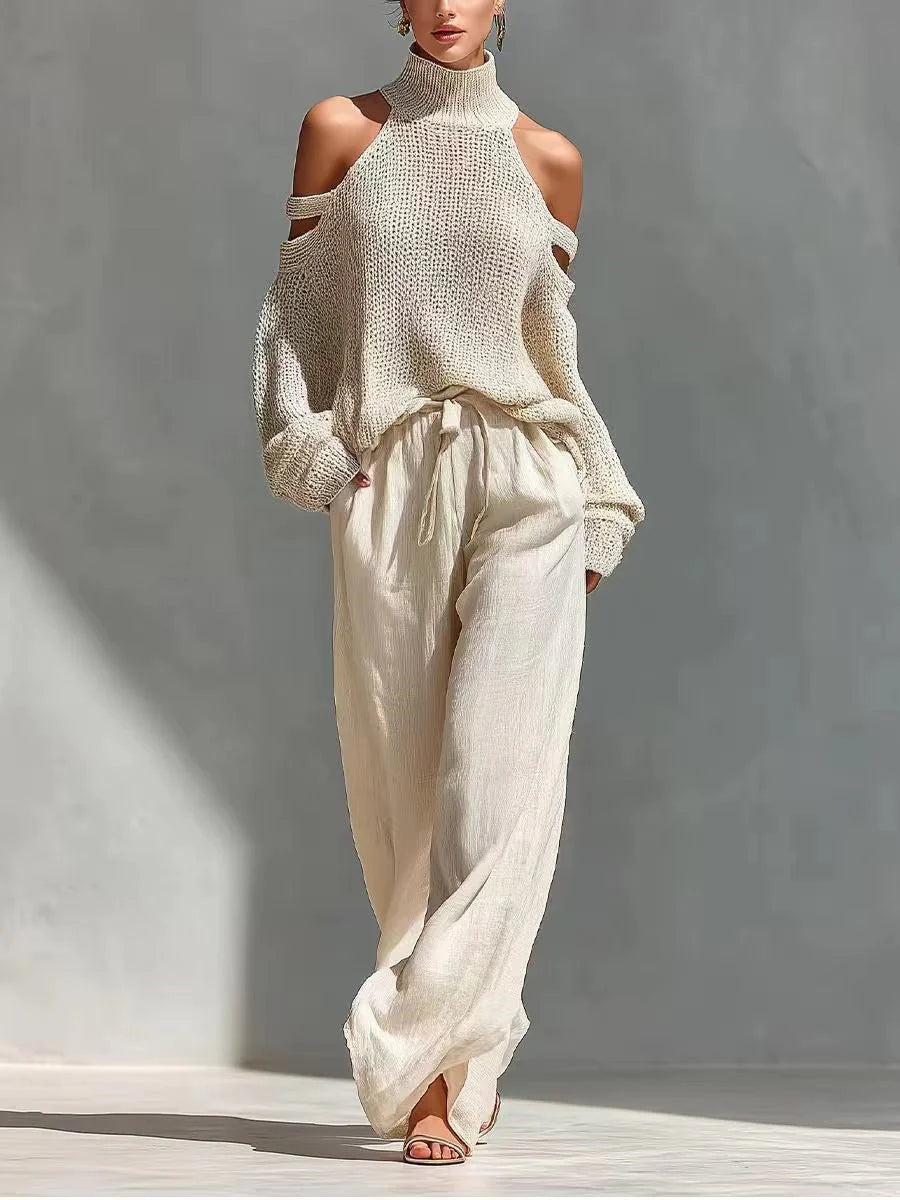 ARI | CONJUNTO DE PUNTO Y LINO A LA MODA
