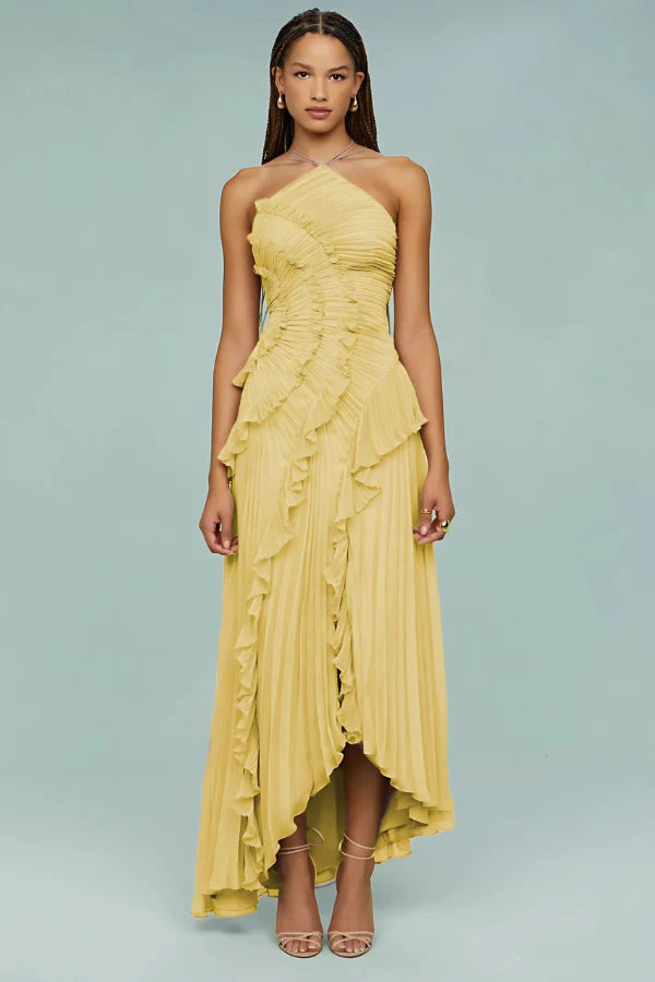 ESTRELLA | VESTIDO CON VOLANTES EN ESPIRAL