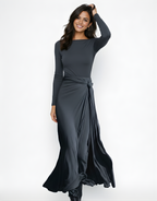 VICTORIA | VESTIDO LARGO CON NUDO LATERAL