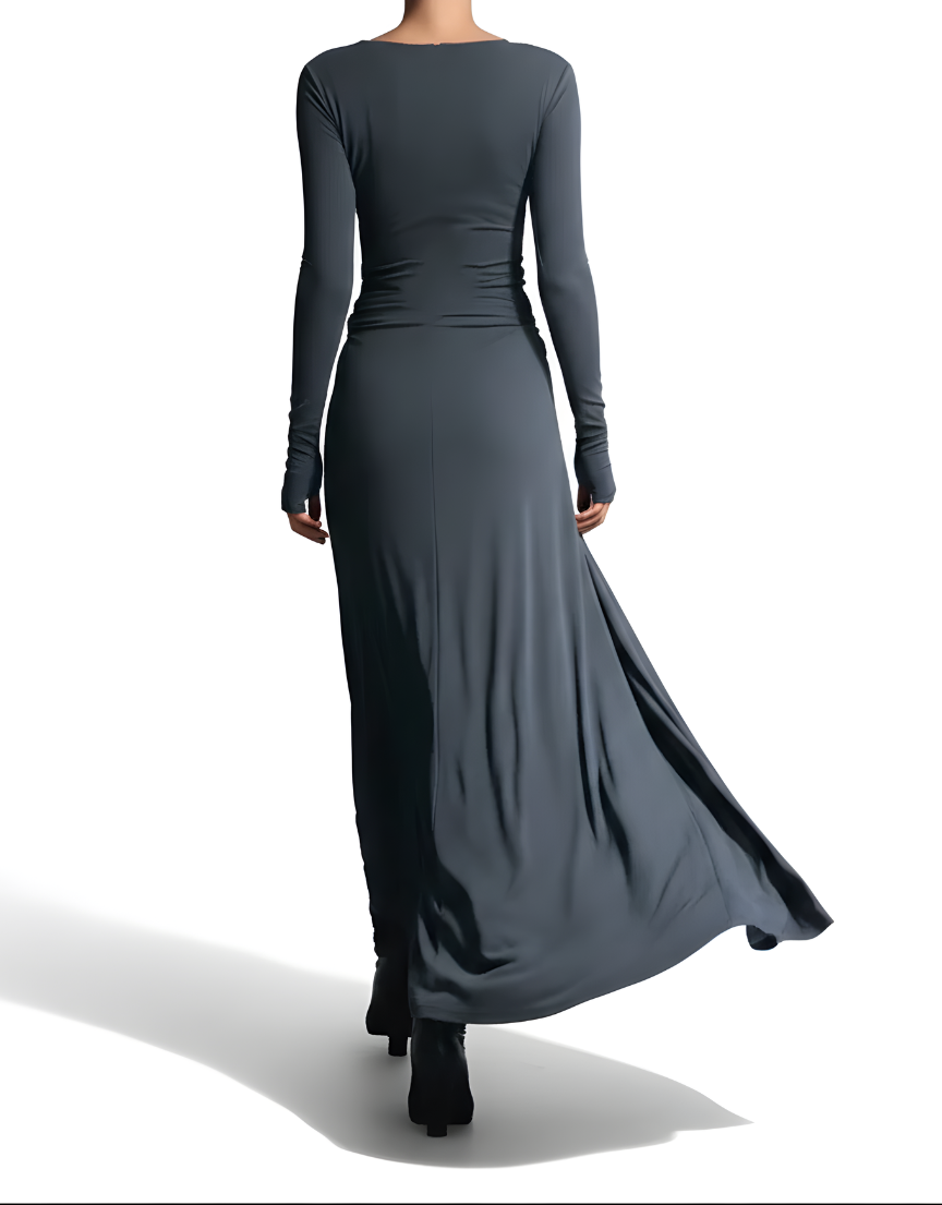 VICTORIA | VESTIDO LARGO CON NUDO LATERAL