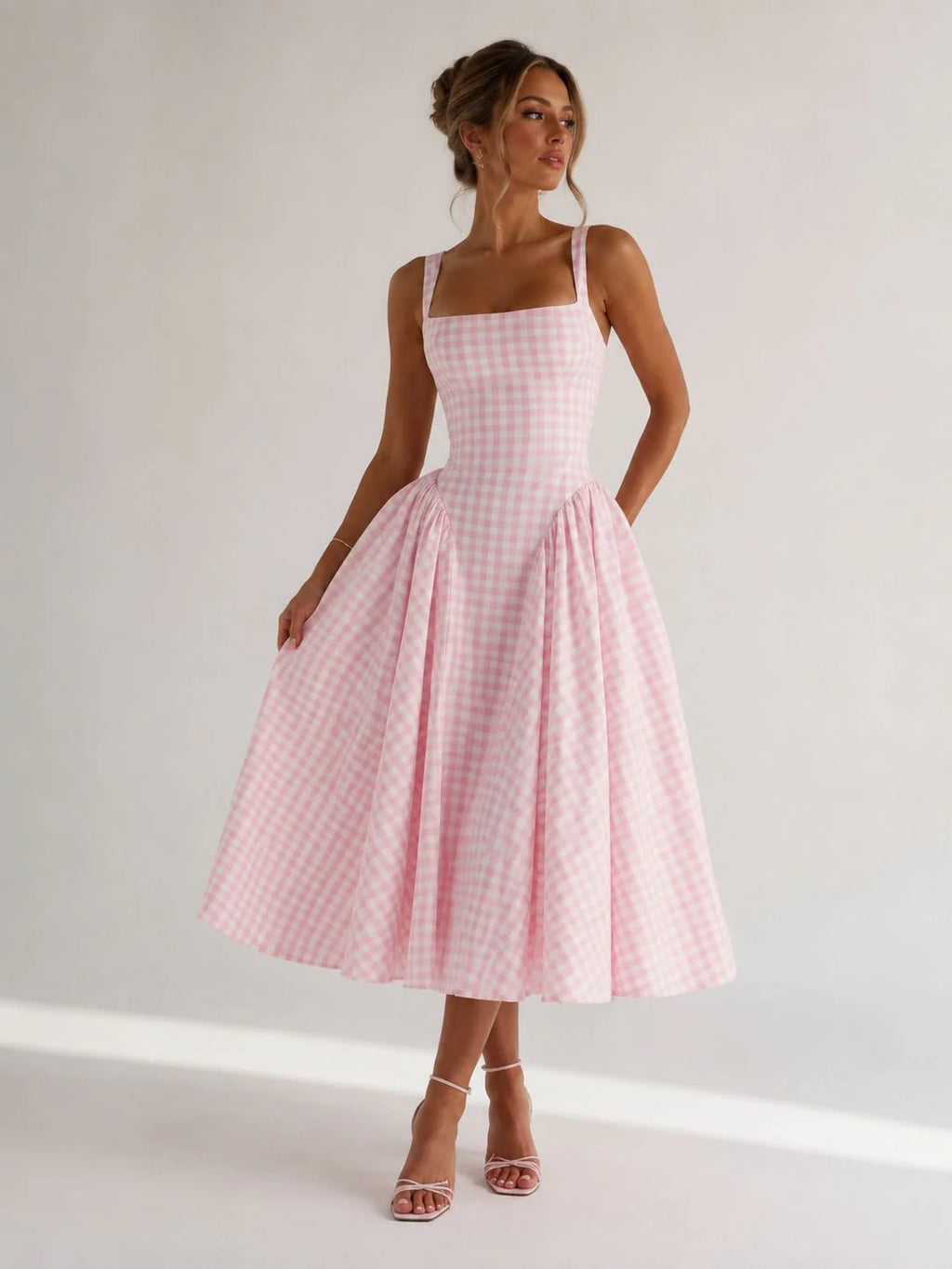 ANTONELLA | VESTIDOS CUADROS ROSA