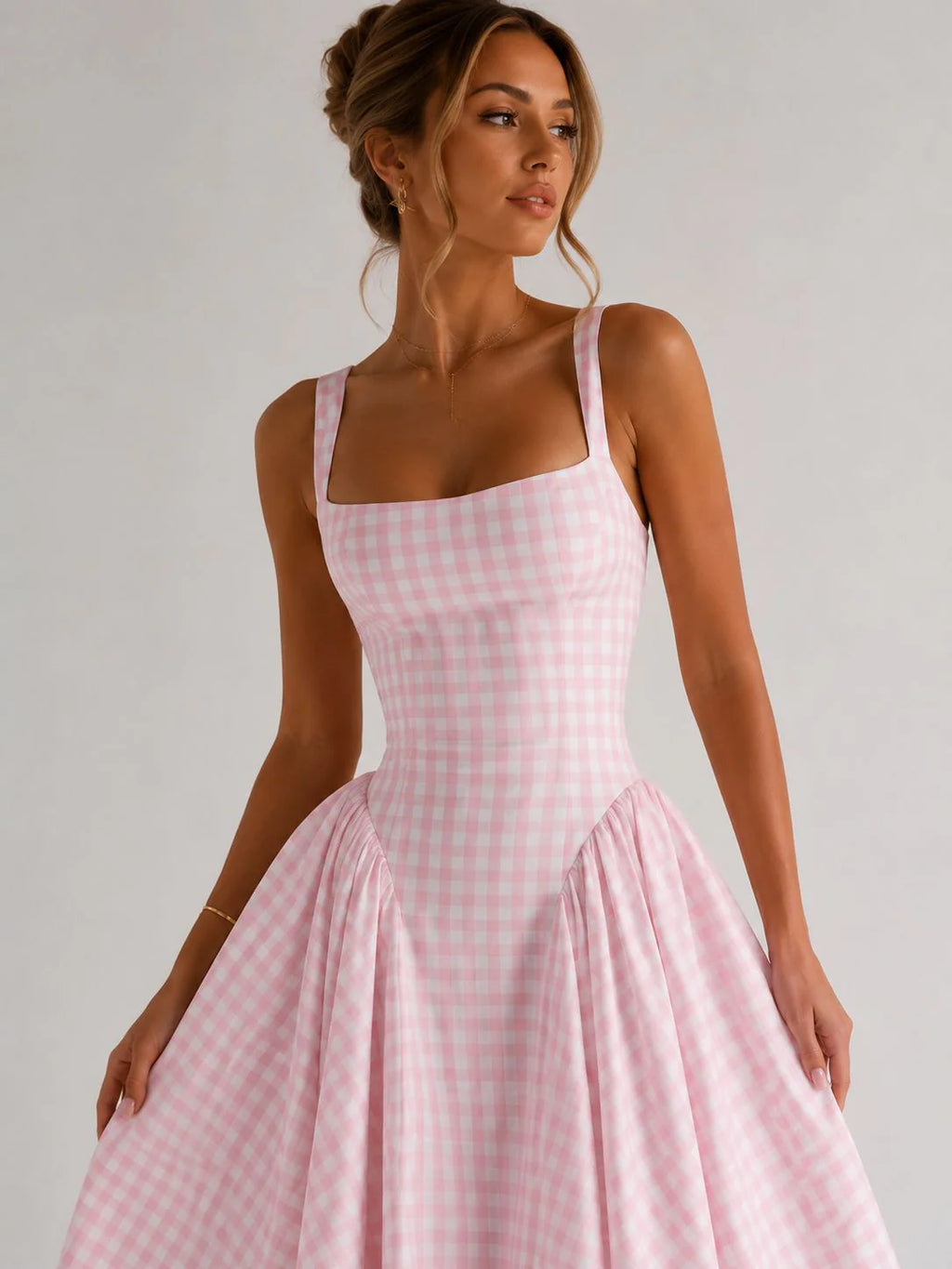 ANTONELLA | VESTIDOS CUADROS ROSA
