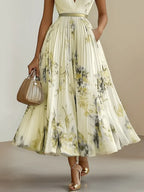LORENA | ELEGANTE VESTIDO MIDI DE PLISADO ARTISTICO