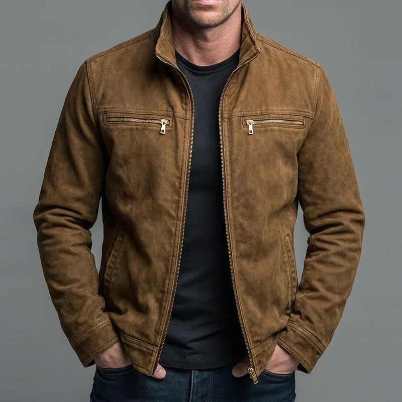 ADÁN | CHAQUETA VINTAGE DE ALGODÓN CON CIERRE DE CREMALLERA