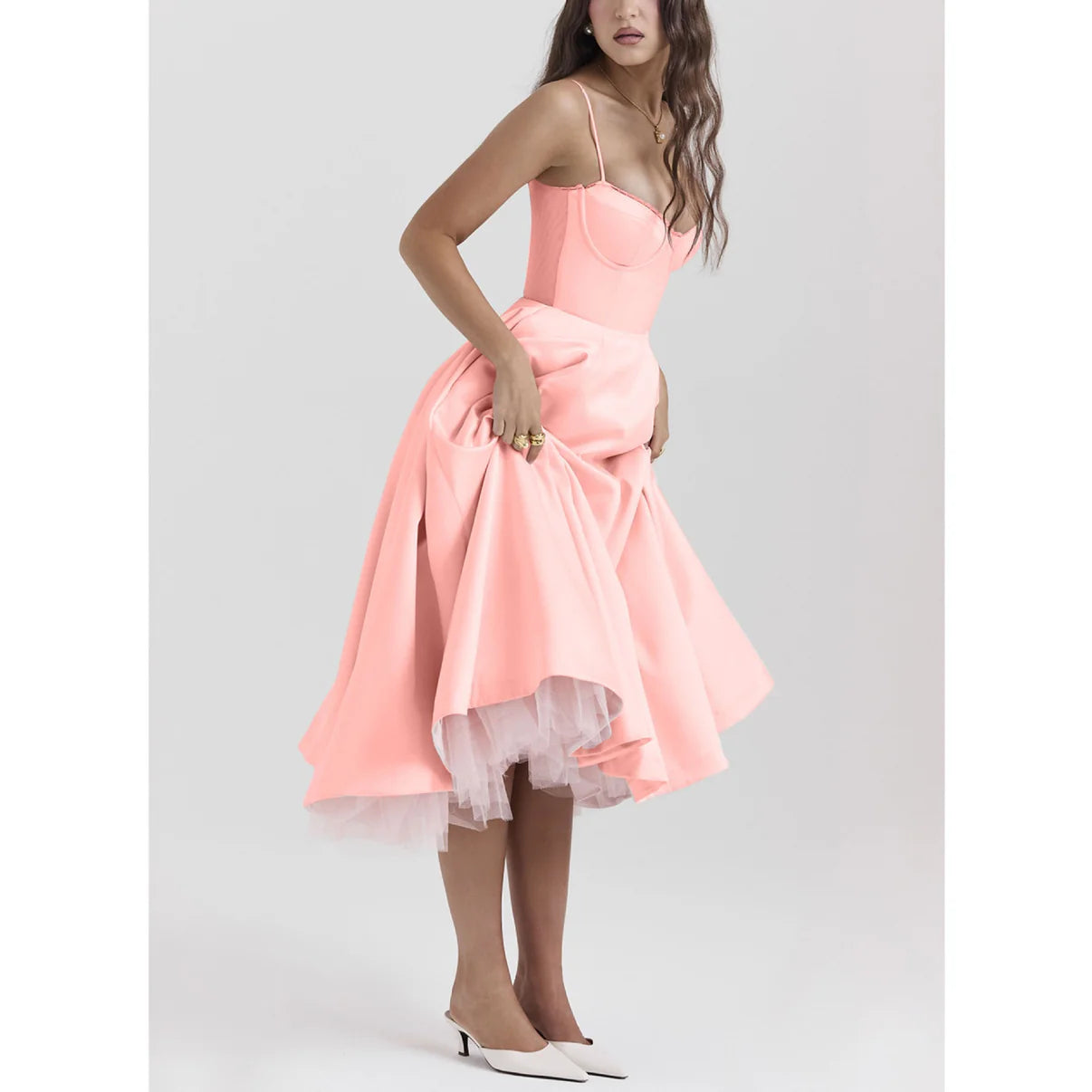 DIANA | VESTIDO MIDI ROMÁNTICO DE VERANO