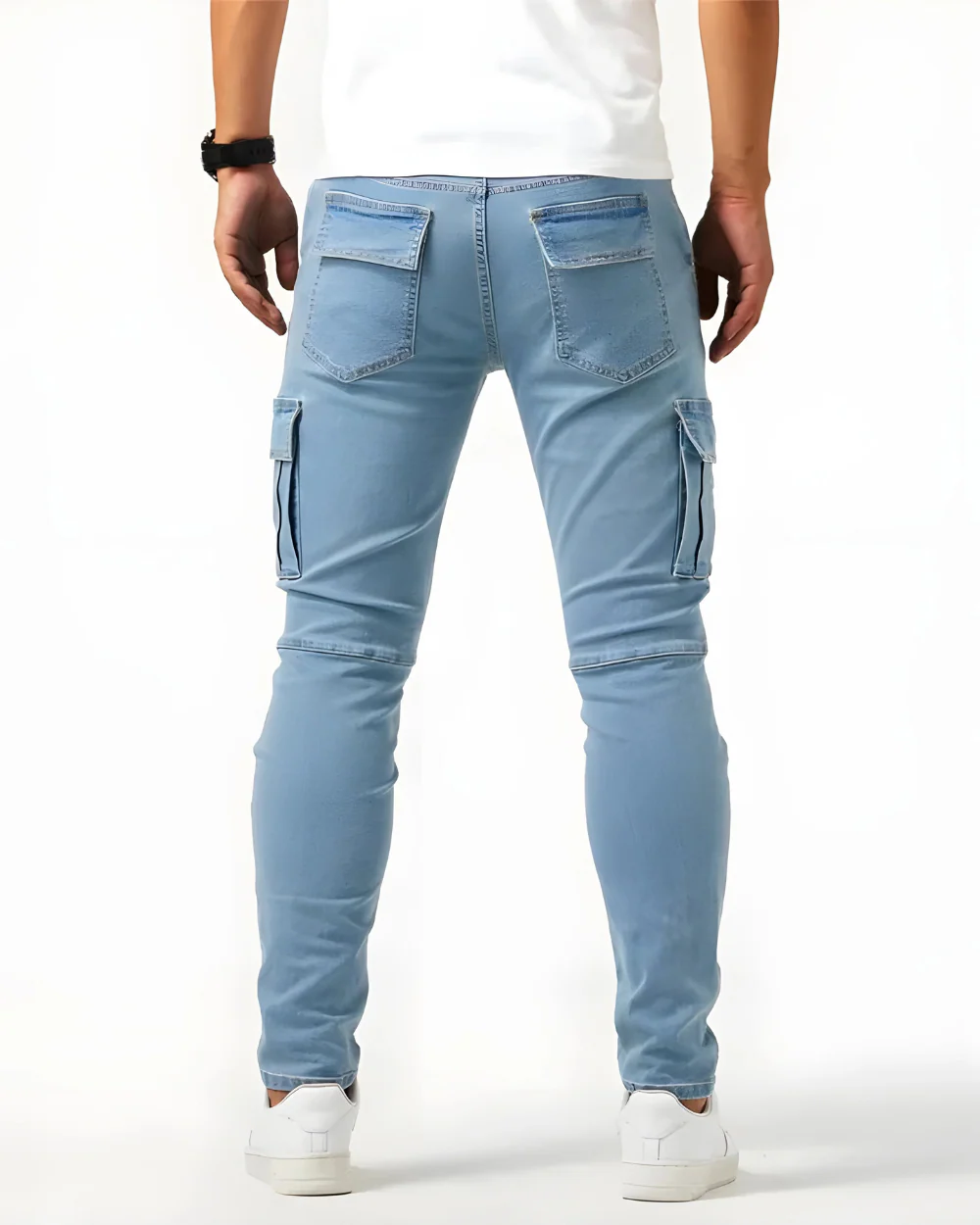 ADRIÁN | PANTALON CARGO MARINO ELASTICO