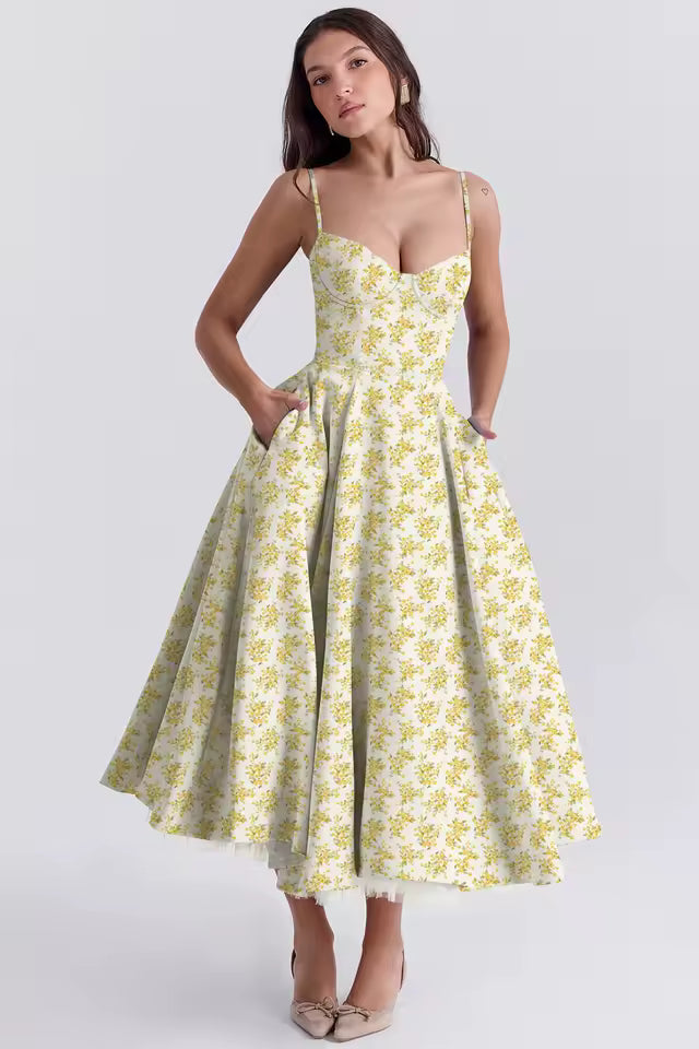 DIANA | VESTIDO MIDI ROMÁNTICO DE VERANO