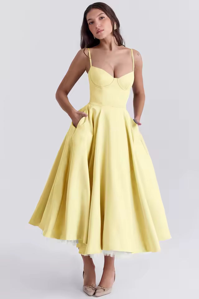 DIANA | VESTIDO MIDI ROMÁNTICO DE VERANO