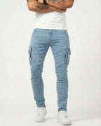 ADRIÁN | PANTALON CARGO MARINO ELASTICO