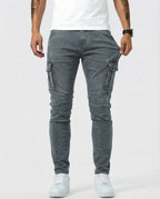 ADRIÁN | PANTALON CARGO MARINO ELASTICO