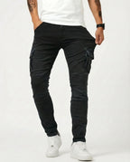 ADRIÁN | PANTALON CARGO MARINO ELASTICO