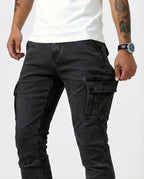 ADRIÁN | PANTALON CARGO MARINO ELASTICO
