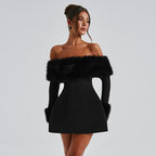 CARLOTA | VESTIDO DE FELPA SIN TIRANTES