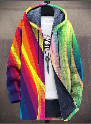 MARÍA™ | CHAQUETA LUJOSA CON CAPUCHA Y CREMALLERA INSPIRADA EN EL ARTE