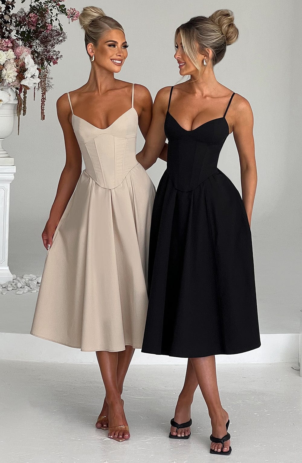 MACARENA | ELEGANTE VESTIDO MIDI ESTILO CORSÉ