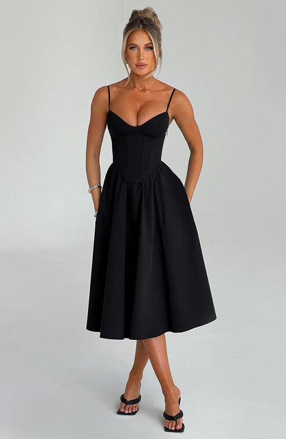 MACARENA | ELEGANTE ABITO MIDI STILE CORSETTO