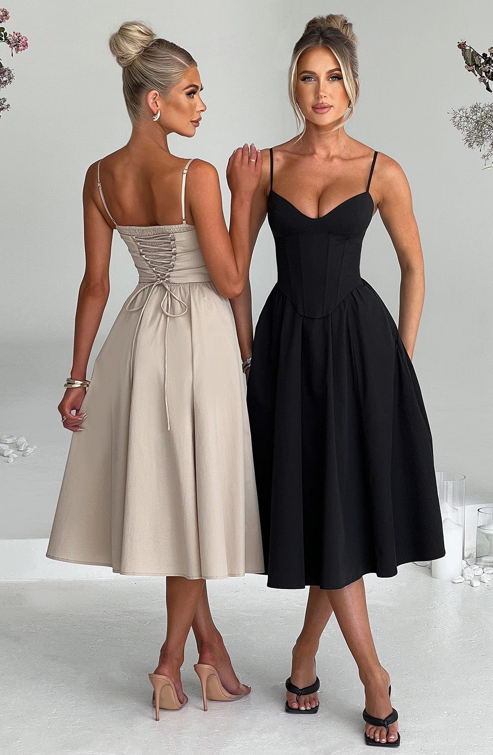 MACARENA | ELEGANTE VESTIDO MIDI ESTILO CORSÉ