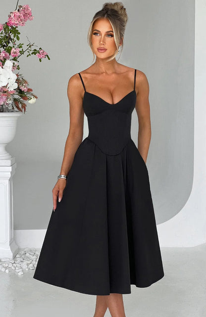 MACARENA | ELEGANTE ABITO MIDI STILE CORSETTO