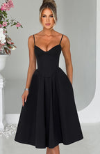 MACARENA | ELEGANTE VESTIDO MIDI ESTILO CORSÉ