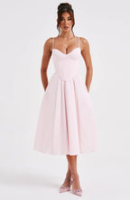 MACARENA | ELEGANTE VESTIDO MIDI ESTILO CORSÉ