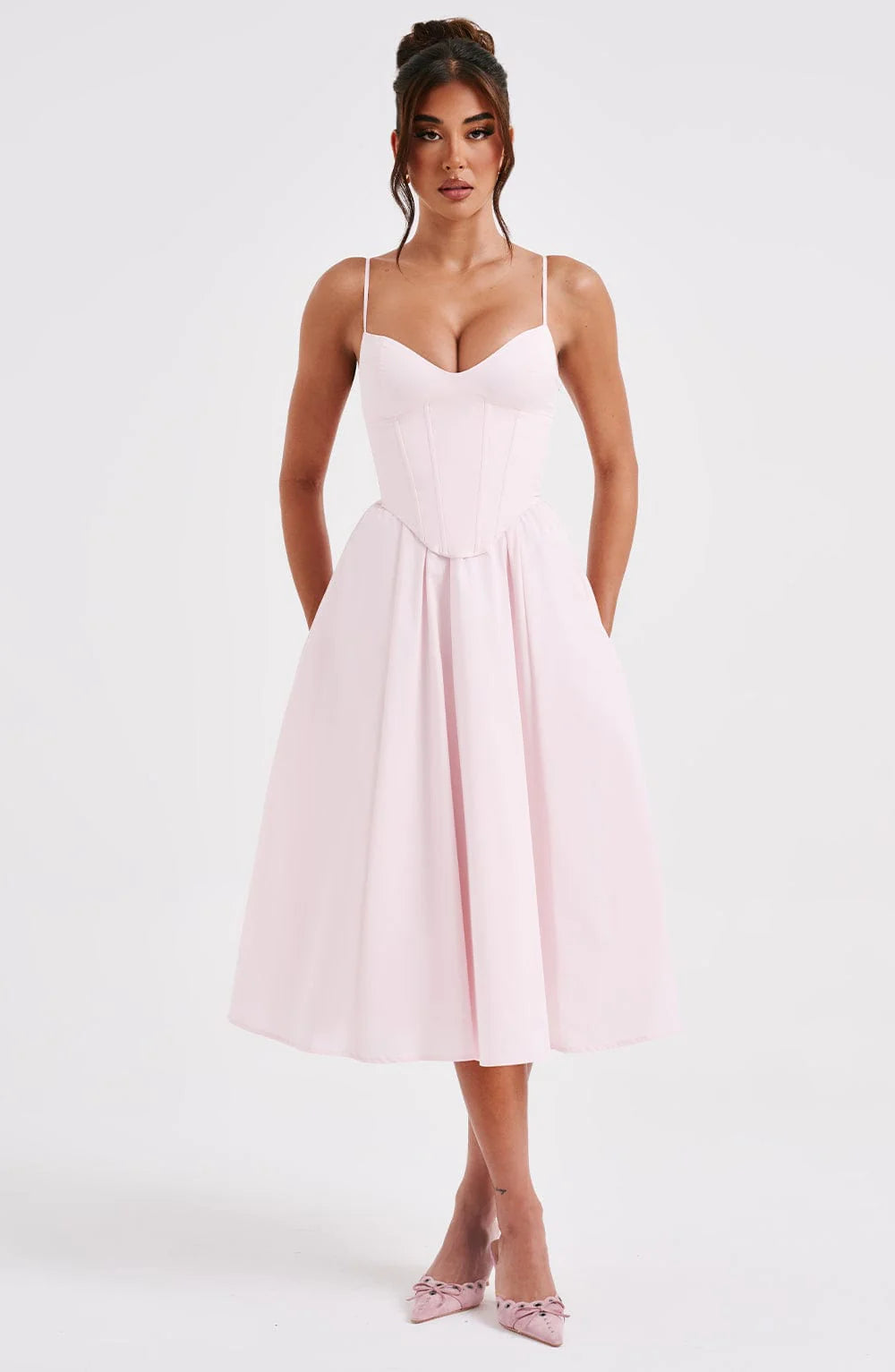 MACARENA | ELEGANTE VESTIDO MIDI ESTILO CORSÉ