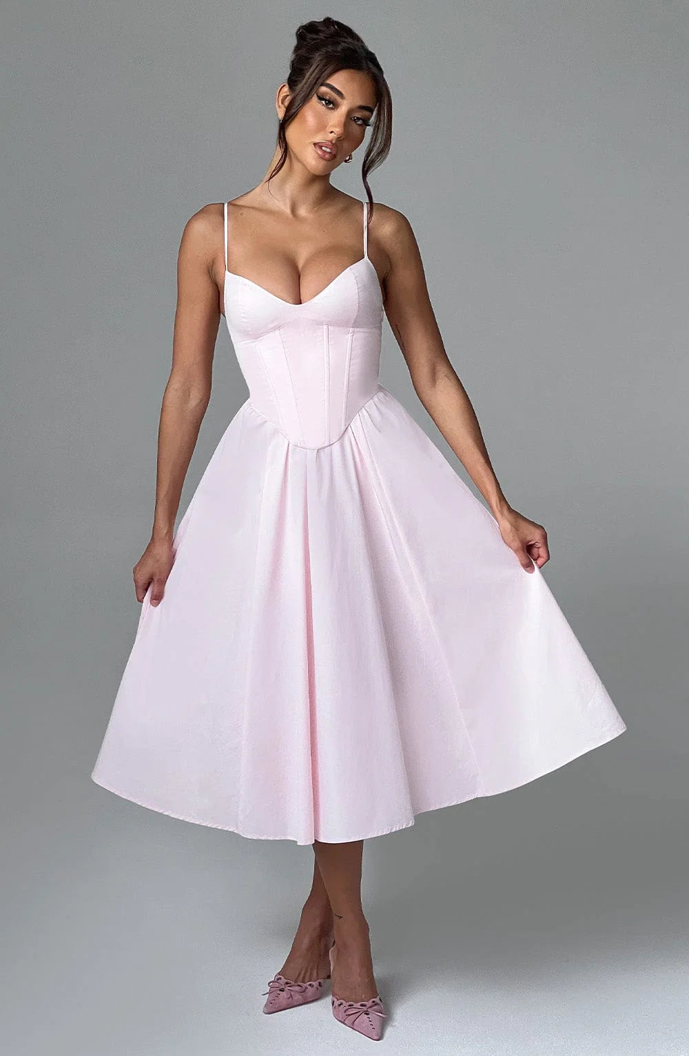 MACARENA | ELEGANTE VESTIDO MIDI ESTILO CORSÉ