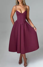 MACARENA | ELEGANTE VESTIDO MIDI ESTILO CORSÉ