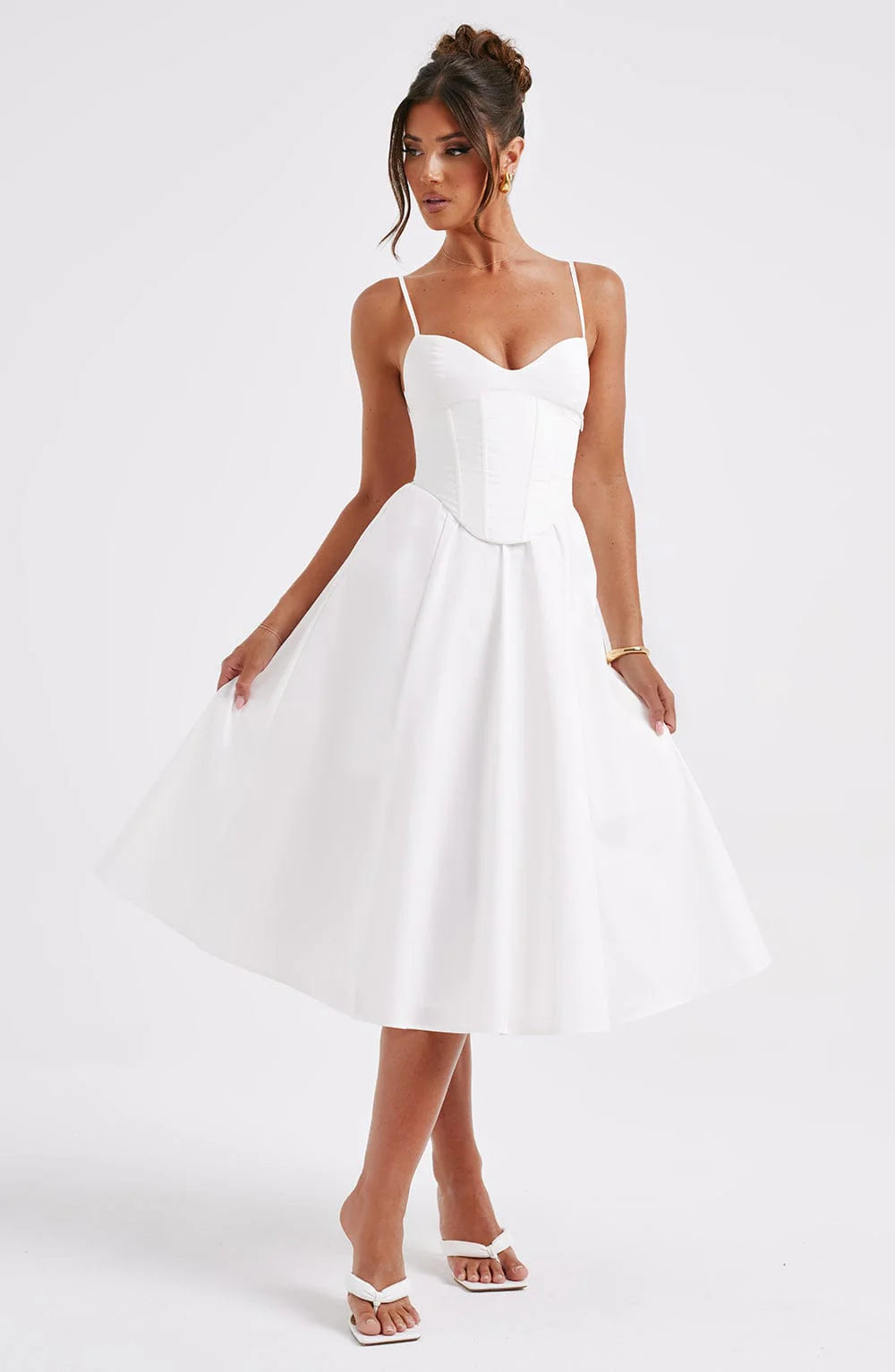 MACARENA | ELEGANTE VESTIDO MIDI ESTILO CORSÉ