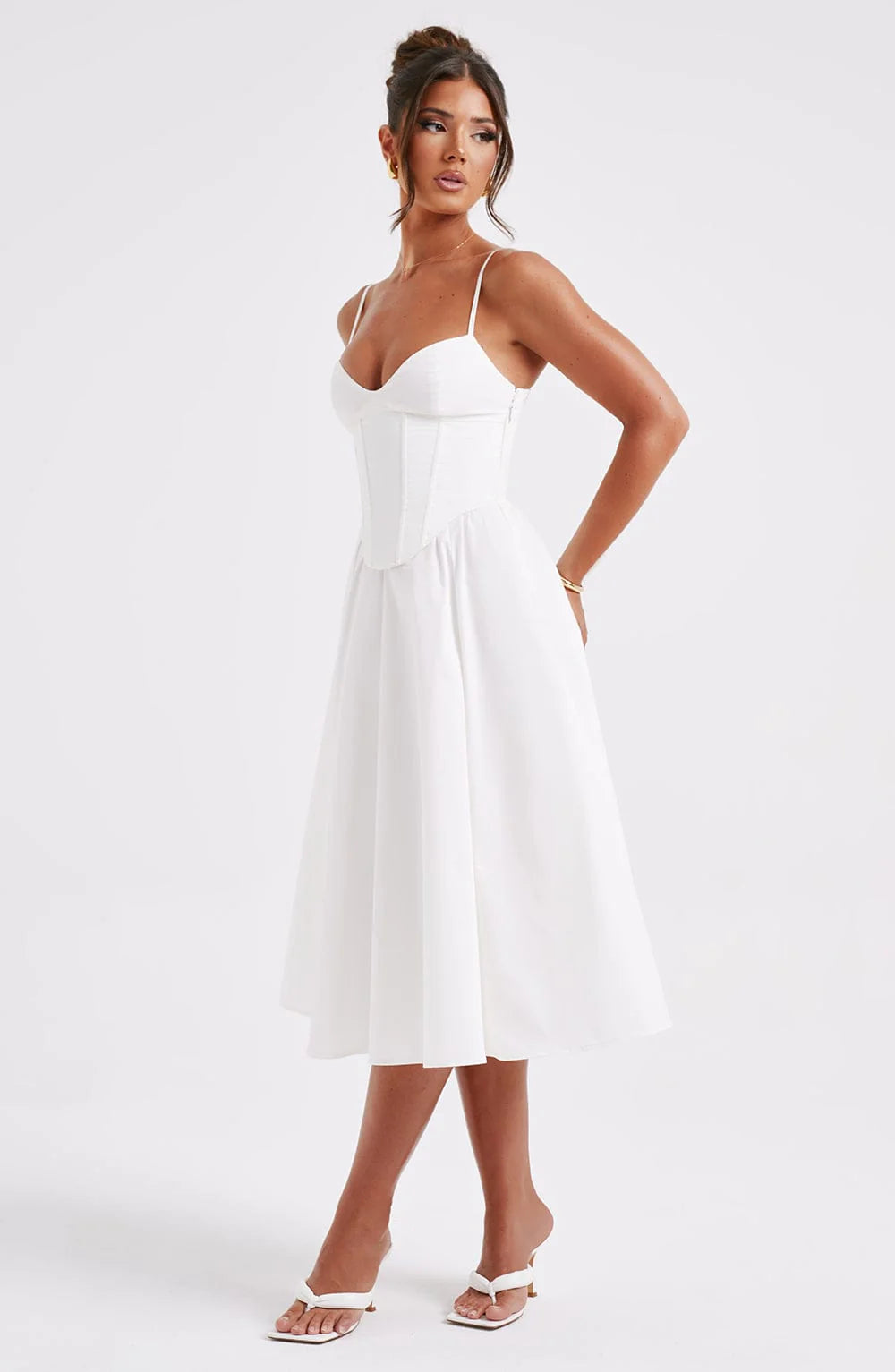 MACARENA | ELEGANTE VESTIDO MIDI ESTILO CORSÉ