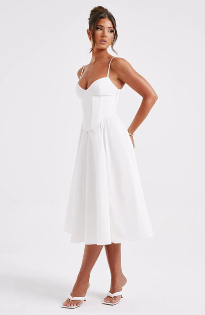 MACARENA | ELEGANTE ABITO MIDI STILE CORSETTO